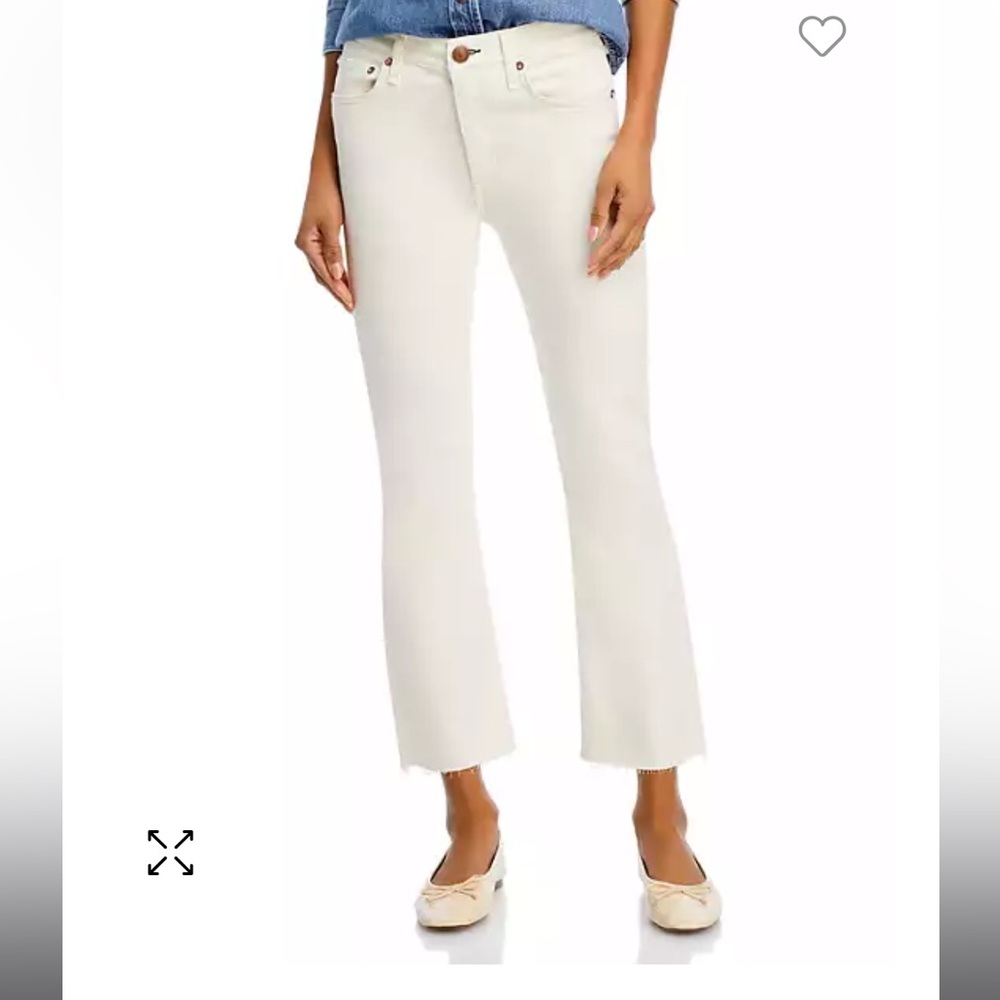 Rag & bone crop flare jeans bright white brand new with tags size 26